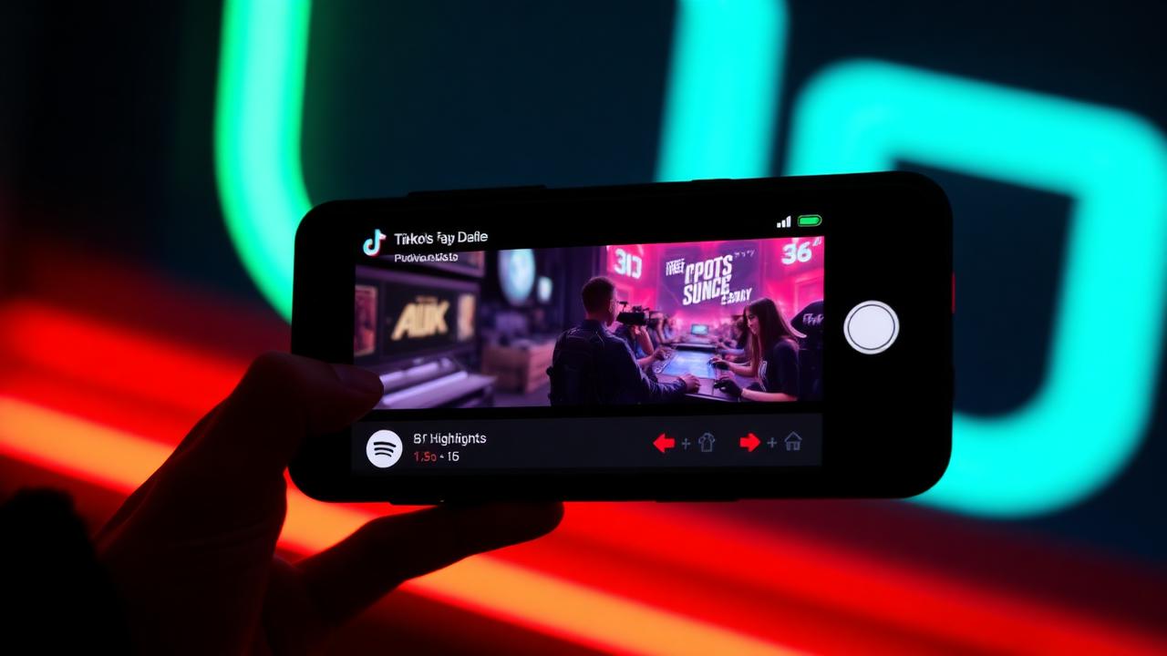 TikTok gaming content on smartphone showing esports highlights and engagement